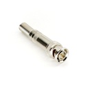 Epcom Conector BNC macho de 75 Ohm, con base de resorte para montar a presión cable coaxial RG-59/ RG-6, Níquel/ Oro/ Teflón.
