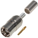 RF Industries Conector SMB Macho de Anillo Plegable (PIN Hembra) para Cables RG-174/U, 8216, Niquel/Oro/Teflón.