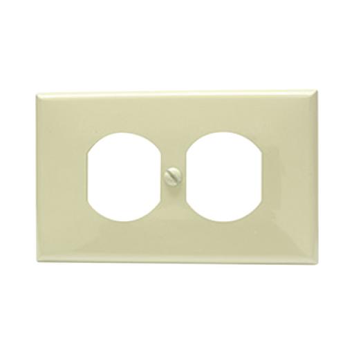 [SURTEK_SYS-136600] Surtek Placa de plástico para contacto dúplex color marfil.