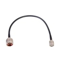 Epcom Jumper de 30 cm fabricado con cable RG-58U-SYS, conector "N" y conector "TNC" en el otro extremo