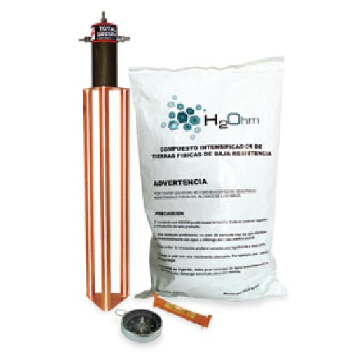 Total Ground Kit de tierra física modelo TG45AB con Electrodo Magnetoactivo, capacidad: 45 AMP