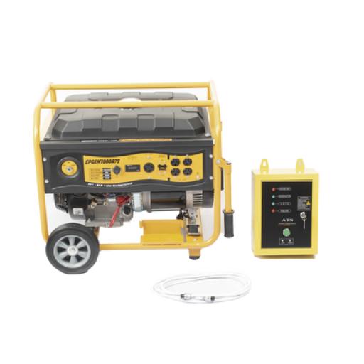 Epcom Generador a Gasolina con Encendido Automático, 6.5KW, Jaula con Ruedas para Fácil Traslado