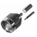 RF Industries Conector N Macho de anillo plegable para cables RG-8/X, LMR-240, 9258.
