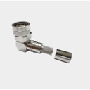 Times Microwave Systems Conector N Macho Angulo Recto, Plegable Hex. con Pin Cautivo para cables Tipo RG8
