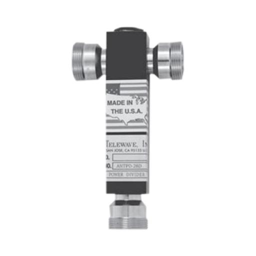 Telewave Divisor de Potencia de 3 vías, 350-600 MHz, 500 W, Conectores DIN 7-16 Hembra.