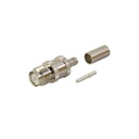 RF Industries Conector Mini UHF Hembra de Anillo Plegable en Cables RG-58/U, RG-142/U, Níquel/ Plata/ Delrin.