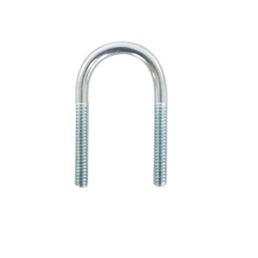 CHAROFIL Abrazadera tipo U de 1/2", con acabado Electro Zinc, no incluye tuercas y arandelas 