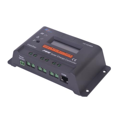 EPEVER Controlador Solar de Carga y Descarga PWM 12/24V 10A con Display, Parámetros Configurables