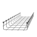 CHAROFIL Charola Tipo Malla 66/300 mm, Acabado Electro Zinc, Hasta 315 Cables Cat6, Tramo de 3 Metros