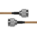 Epcom Cable Coaxial RG-142/U de 30 cms, con conectores N Macho a N Macho.