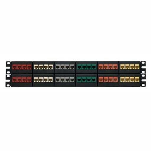 [PANDUIT_NKFP48Y] Panduit Panel de Parcheo Modular Keystone (Sin Conectores), de 48 Puertos, Identificación con Etiqueta Adhesiva, 2UR