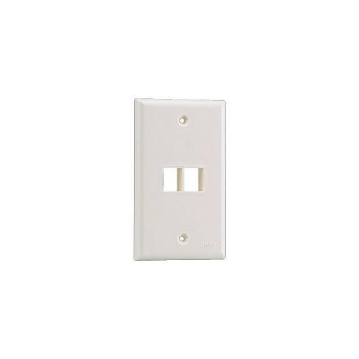[PANDUIT_NK2FNWH] Panduit Placa de Pared Vertical, Salida Para 2 Puertos Keystone, Color Blanco