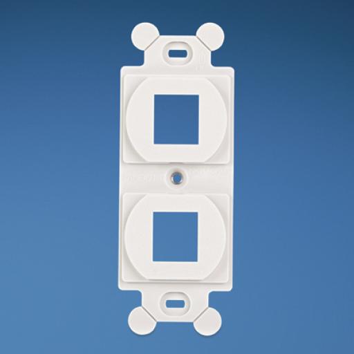 [PANDUIT_NK2106MFWH] Panduit Marco de Módulo Dúplex, Para Placas Frontales Estándar NEMA 106, Acepta 2 Módulos Keystone, Color Blanco