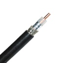 Belden Retazo de 1 Metro de Cable coaxial tipo RG-8/U, conductor central de 2.74 mm en cobre sólido cal. 10, con 90% de blindaje de malla trenzada de cobre estañada + cinta Duobond, aislamiento de polietileno semi-sólido, forro de PVC. PRE