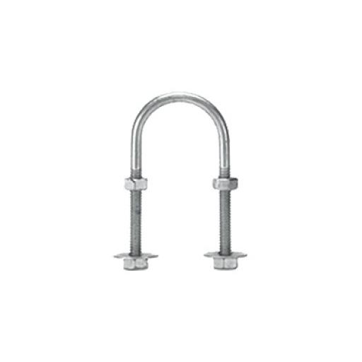 CHAROFIL Abrazadera tipo U de 1 1/4", con acabado Electro Zinc, no incluye tuercas y arandelas 