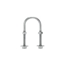 CHAROFIL Abrazadera tipo U de 1 1/4", con acabado Electro Zinc, no incluye tuercas y arandelas 