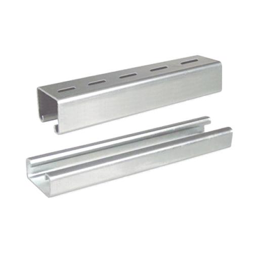CHAROFIL Unicanal liso 4x2 cm, 3000 mm de Longitud, con acabado ElectroZinc
