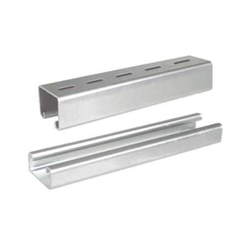 CHAROFIL Unicanal perforado 4x2, 3000 mm, con acabado Electro Zinc