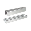 CHAROFIL Unicanal perforado 4x2, 3000 mm, con acabado Electro Zinc