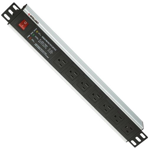 [INTELLINET_207102] Intellinet 207102 limitador de tensión Negro 7 salidas AC 120 V 3 m