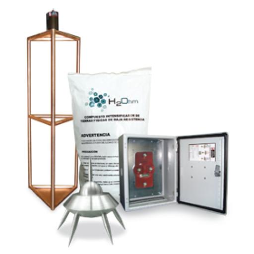 [TOTALGROUND_KDA-05] Total Ground Kit de Pararrayo con Punta con Diámetro de Protección de 300 metros. 