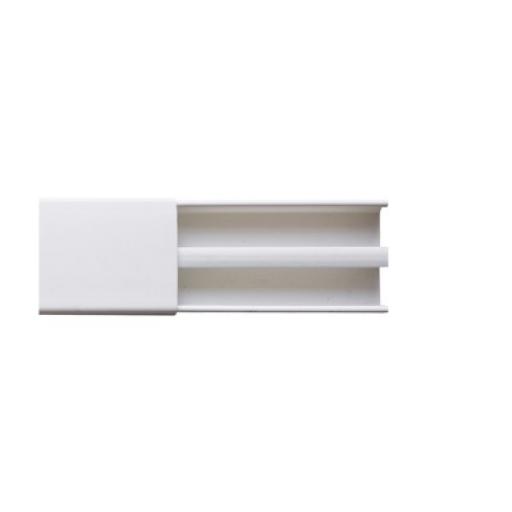 Thorsman Canaleta blanca dos vías, de PVC auto extinguible,  48 x 16 x tramo 2.5m (6101-01250) 