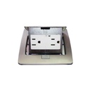 Thorsman Mini caja de piso rectangular en acero inoxidable con 2 contactos eléctricos (11000-21201)