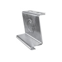 CHAROFIL Placa salida a tubo automática con chequeador 1/2 y 3/4 de 66 mm, con acabado Electro Zinc