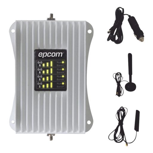 Epcom KIT Amplificador de Señal Celular Para Vehículo/ Soporta y Mejora la Señal Celular 5G, 4G LTE/ Múltiples Operadores, usuarios y dispositivos/ Ideal para Vehículo tipo Camioneta, Pick up o Sedán.