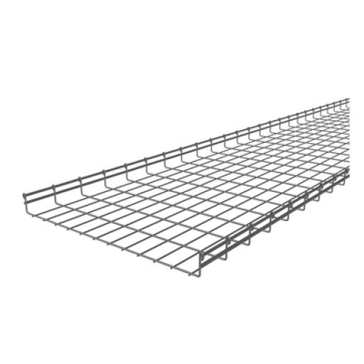 CHAROFIL Charola Tipo Malla 54/600 mm, Acabado Electro Zinc, Hasta 516 Cables Cat6, Tramo de 3 Metros