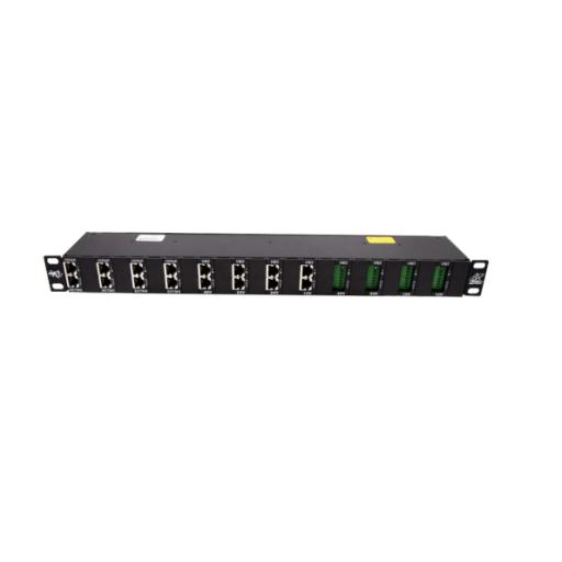 Ditek Gabinete de 24 Canales para Montaje en Rack, Compatible con el Módulo de protección DTK-NETMS