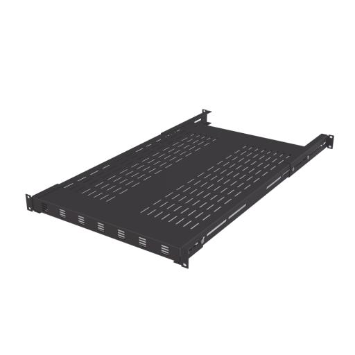 LINKEDPRO BY EPCOM Charola ventilada para soportar equipos en Rack, Profundidad Ajustable de 495 a 965 mm, 1U, Color Negro