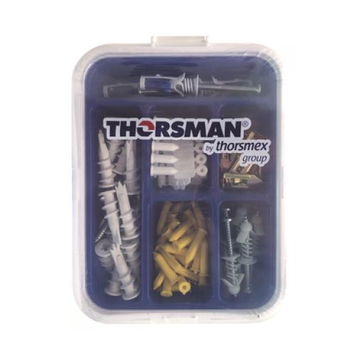 Thorsman Kit para Sistemas de Fijación en Yeso, Muros Falsos, Tabique hueco, Uso en interiores  (91 piezas)