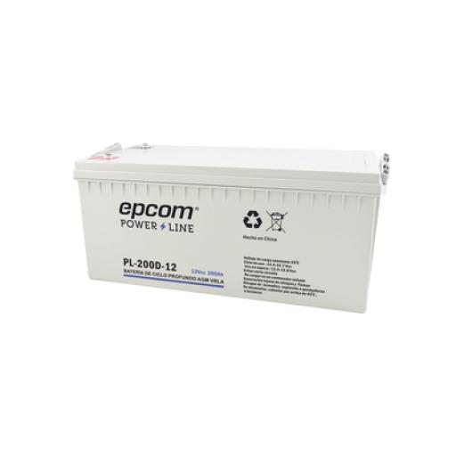 [EPCOM_PL-200-12] Epcom Batería 12V @ 200 Ah / AGM-VRLA / Uso en Aplicaciones de Respaldo /Terminales Tipo Tornillo HEX M6