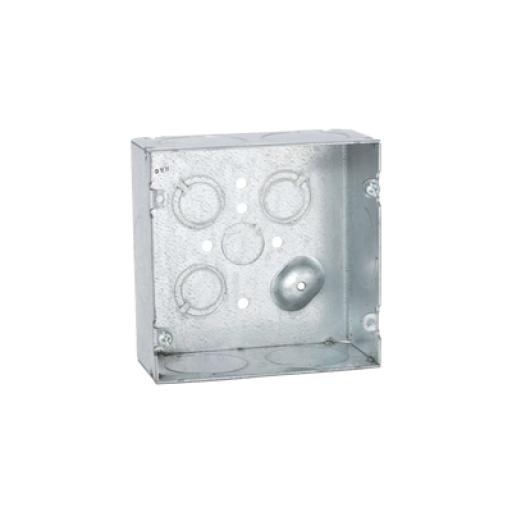 [RACO_HUB-259] Raco Caja Cuadrada 4 11/16 x 4 11/16"/ Profundidad 2- 1/8"/ Cuenta con 6 Entrada de 1 1/4"/ 1 Entrada de 1/2" / 3 TKO (1/2"-3/4").