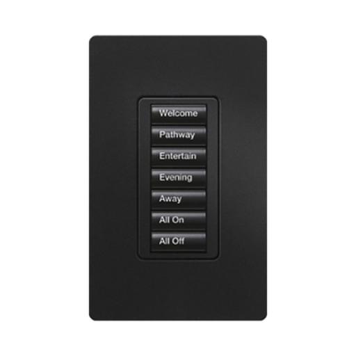 [LUTRON_RRDW7BMN] Lutron (RadioRA2) Teclado seetouch 7 botones, programe escenas diferentes en cada botón.