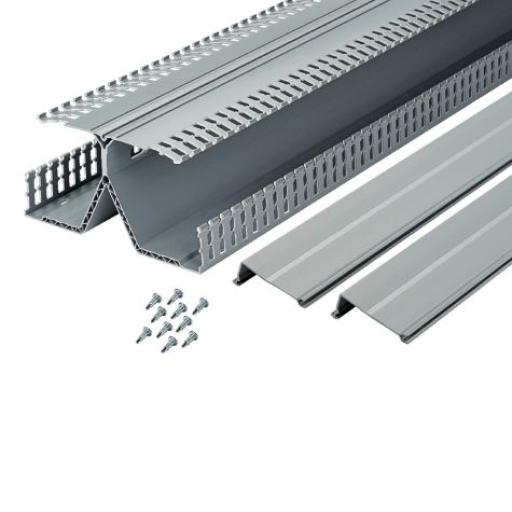 [PANDUIT_DRD44LG6] Panduit Canaleta Ranurada PanelMax de PVC, Montaje en Riel Din Estándar de 35 mm, 4.12 in de Ancho x 8.23 in de Alto y 1.83 m de Largo, Color Gris
