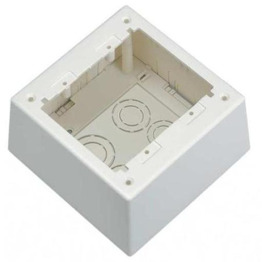 Panduit Caja de Pared Superficial Doble, con Divisor Opcional, uso Universal con Placas de Pared, Color Blanco Mate