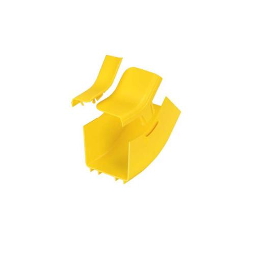 Panduit Bajada Vertical Interior de 45º con Tapa, Para uso con Canaletas 4X4 FiberRunner™, Color Amarillo