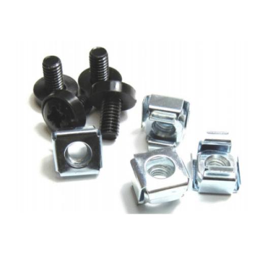 LINKEDPRO BY EPCOM Juego de 12 Tornillos con 12 Arandelas y 12 Tuercas Enjauladas para Rack Linkedpro