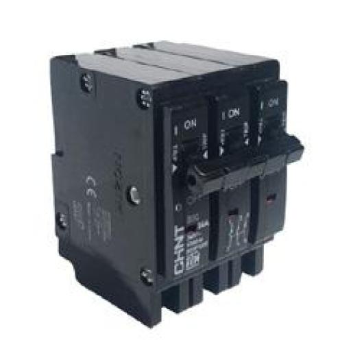CHINT MCB - Interruptor Termomagnético Enchufable, Serie: B2Q, 3P, 30A, 240V (SKU:1002297)
