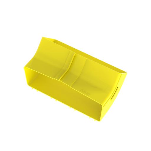 Panduit Bajada Vertical Interior de 45º con Tapa, Para uso con Canaletas 12X4 FiberRunner™, Color Amarillo