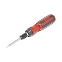 Precision Desarmador 6 en 1 con Mango de Agarre Plástico (Torx de Seguridad #10 y #20, Hexagonal #5, PH0, PH2, Plana #5) 