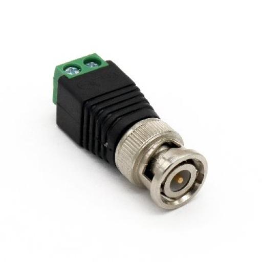 Conector Coaxial BNC Macho BRobotix Negro.
