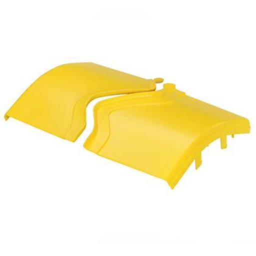 [PANDUIT_FROV45SC12LYL] Panduit Tapa de Bajada Vertical Exterior de 45º, Para uso con Canaletas 12X4 FiberRunner™, Color Amarillo