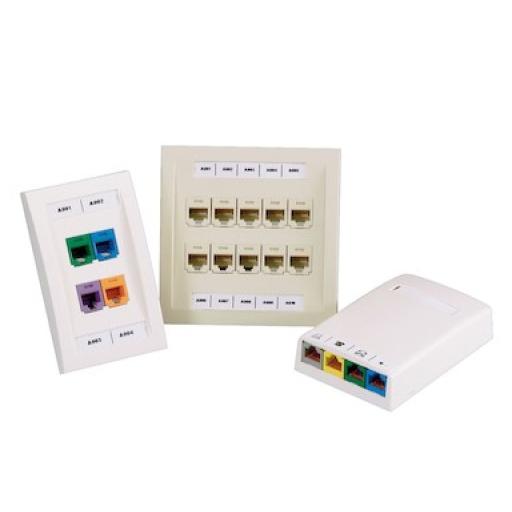 [PANDUIT_C061X030FJC] Panduit Casete de 500 Etiquetas Adhesivas, para Patch Panel, Face Plate o Cajas Superficiales, Para Identificación 1 Puerto, Color Blanco