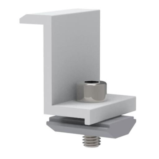 Epcom Sujetador final 35 mm para montaje de paneles solares en riel 5 y 8