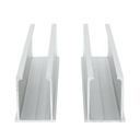 Epcom Juego de 2 Mini Rieles De Aluminio para Montaje de Módulos Solares en Techo (Instalación plana 0°). Incluye 4 Tornillos Perforantes.