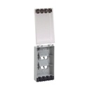 Panduit Placa de Pared Vertical, Resistente al Agua con Protección IP56, Acepta 4 Módulos Mini-Com, Color Claro