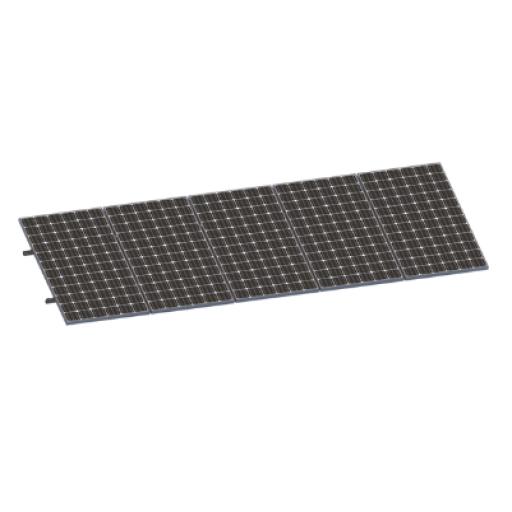 Epcom Kit De Minirieles Para Panel Solar Arreglo 1X5 Para Instalación Plano En Lámina
